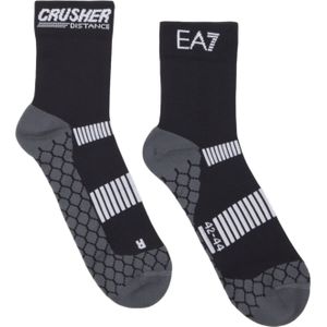 EA7unisex. 246001_CC999 Set van 2 Crusher Distance Hardloopsokken zwart (XXL), Homewear, Sportief, Meerdere sporten, Polyamide