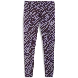 Pumavoor vrouwen. 68149430 ESS+ Animal AOP lila legging (M), Casual, Sportief, Katoen, Meerdere sporten