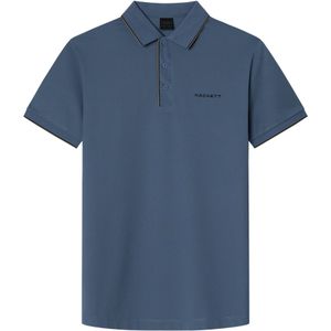 Hackett Resort Tipped Korte Mouw Poloshirt Blauw M Man