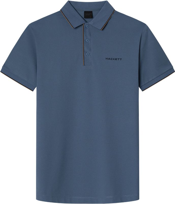 Hackett Resort Tipped Korte Mouw Poloshirt Blauw M Man
