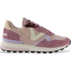 Victoriavoor vrouwen. 1156107 Luna Leren Sneakers roze (41), Leer, 3 tot 5 cm, Veters, Casual