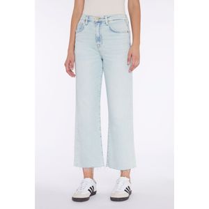7 For All Mankind Dames Cropped Alexa Maui with Raw Cut Jeans, lichtblauw, 24W