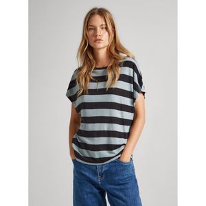 Pepe Jeansvoor vrouwen. PL505736 Hermelien t-shirt korte mouw zwart (L), Casual, Groen, Viscose, Korte mouwen