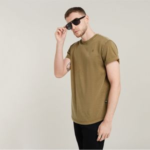 G-Starvoor mannen. D16396-2653-G703 T-shirt Wimpergroen (S), Casual, Korte mouwen, Biologisch katoen, Duurzaam