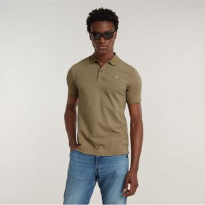 G-Starvoor mannen. D11595-5864-6057 Polo Dunda Slim groen (S), Casual, Korte mouwen, Biologisch katoen, Duurzaam