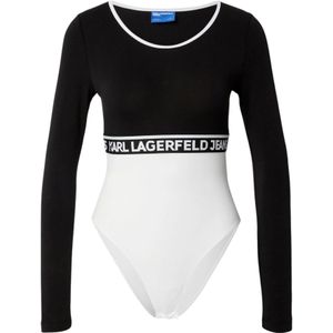 Karl Lagerfeld - A3W17045 - Geblokte Body - Zwart - Lange Mouwen - Casual Homewear
