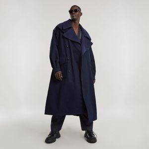 G-Starunisex. D25429-D805-001 Jas GSRR Maxi marine (S), Casual, Katoen, Marineblauw