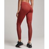 Superdryvoor vrouwen. WS311639A Strakke legging lang mesh Active rood (6 = 34), Sportief, Meerdere sporten, Gerecycled polyester, Duurzaam