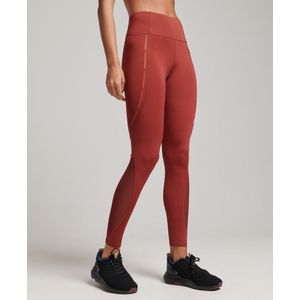 Superdryvoor vrouwen. WS311639A Strakke legging lang mesh Active rood (6 = 34), Sportief, Meerdere sporten, Gerecycled polyester, Duurzaam
