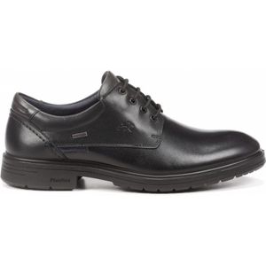 Fluchosvoor mannen. F1304 Leren schoenen F1304 middenbruin (39), Leer, Plat, 1 tot 3 cm, Veters, Casual