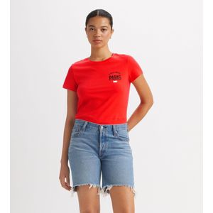 Levi'svoor vrouwen. 17369-2901 Het perfecte T-shirt rood (XS), Casual, Katoen, Korte mouwen