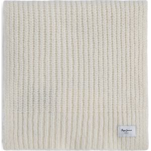 PEPEJEANS - Gebreide Sjaal - Beige - Gerecycled Polyester - Elastisch Geribd Ontwerp