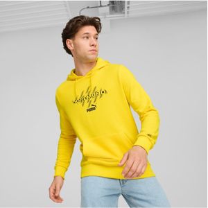 Pumavoor mannen. 77774301 Sweater Bvb Ftblculture geel (XXL), Casual, Katoen, Duurzaam