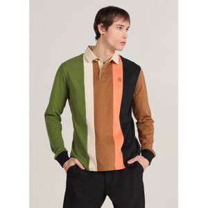 Bendorffvoor mannen. 830525262 Multicolour polo met lange mouwen (M), Casual, Veelkleurig, Katoen