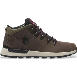 Timberlandvoor mannen. TB0A6DQDEM01 Sprint Trekker Mid grijs leren schoenen (43 M), Leer, Plat, Veters, Casual, Sportief, Buiten