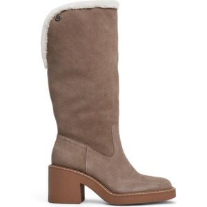 Pepe Jeansvoor vrouwen. PLS50523 Nicole Bont beige leren laarzen (40), 5 tot 8 cm, Geen, Casual