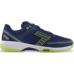 EA7unisex. X8X242_XK438 KPU stoffen sportschoenen marine (42 2/3), Plat, Veters, Casual, Sportief, Tennis/padels, Meerdere sporten, Marinebl