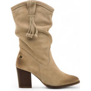 MTNGvoor vrouwen. 59854 Jolie beige leren laarzen (41), Leer, 5 tot 8 cm, Ritssluiting, Casual