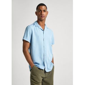 Pepe Jeansvoor mannen. PM308524 Penny blauw overhemd (XL), Casual, Korte mouwen, Lyocell