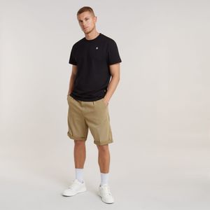 G-Starvoor mannen. D24544-C962-B444 Geplooide chino shorts bruin (30), Casual, Katoen