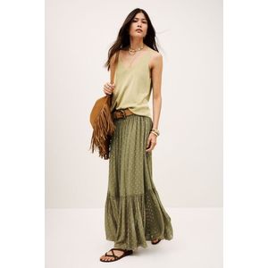 BA&SHvoor vrouwen. 1H25MAGD Rok Magda groen (34), Casual, Viscose