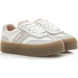 Mustang - Bigger - Trainers - Wit - Casual - Vetersluiting - Plat