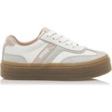 Mustang - Bigger - Trainers - Wit - Casual - Vetersluiting - Plat