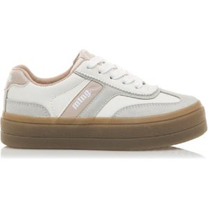 Mustang - Bigger - Trainers - Wit - Casual - Vetersluiting - Plat