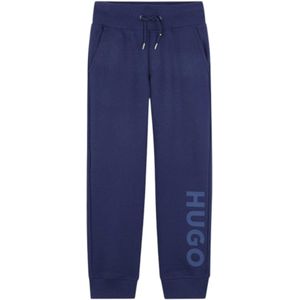 HUGOvoor jongens. G00362 Marine joggerbroek (5años= 109cm), Casual, Katoen, Marineblauw, kinderkleding