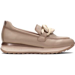 Hispanitasvoor vrouwen. HI222210 Kate beige leren loafers (37), Leer, 3 tot 5 cm, Geen, Casual