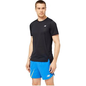 New Balancevoor mannen. MT23222 Accelerate T-shirt zwart (XXL), Sportief, Meerdere sporten, Korte mouwen, Gerecycled polyester, Duurzaam