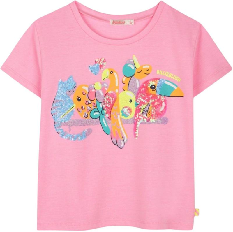 Billieblush - U21058 - T-shirt - Roze - Korte Mouwen - Meisjes
