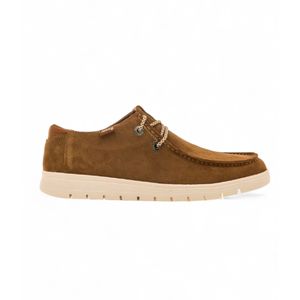 Mustangvoor mannen. 84752 Denver taupe leren schoenen (44), Leer, Plat, Veters, Casual