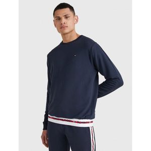 Tommy Hilfigervoor mannen. UM0UM01928 Sweatshirt Opschrift marine (S), Casual, Homewear, Modaal, Lange mouwen, Marineblauw