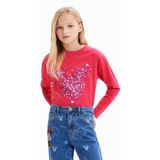 Desigual - 23WGTK16 Laurie Disney - T-shirt - Rood - Lange Mouwen - Kinderkleding