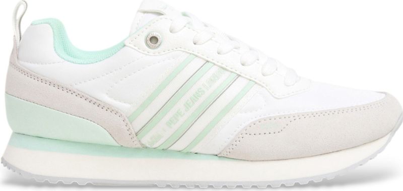 Pepe Jeans - PLS40036 Dublin Gala - Leren Schoenen - Wit - Plat - Veters