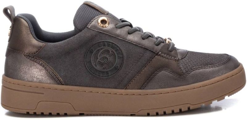 Carmela - 16180801 - Leren Sportschoenen - Beige - Plat - Veters - Casual