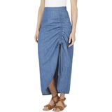 Pepe Jeans - PL901218 - Lange Rok - Blauw - Niet-elastische Denimstof