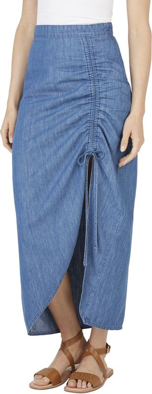 Pepe Jeans - PL901218 - Lange Rok - Blauw - Niet-elastische Denimstof