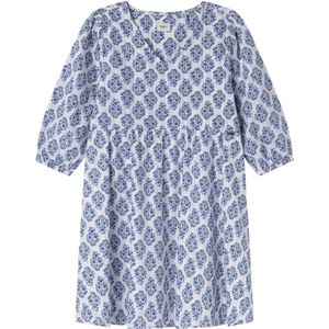 Pepe Jeansvoor meisjes. PG951691 Jurk Sophie wit, blauw (10años= 140cm), Casual, Katoen, 3/4 mouw, kinderkleding