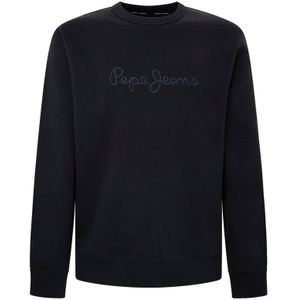 Pepe Jeansvoor mannen. PM582574 Sweater Joe zwart (S), Casual, Katoen, Lange mouwen, Marineblauw