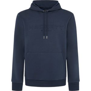 Hackett Londonvoor mannen. HM581265 Hs Sweater met reliëf blauw (L), Casual, Katoen