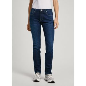 Pepe Jeansvoor vrouwen. PL204589CU1 Navy Slim Jeans (34/32), Casual, Katoen, Denim, Marineblauw