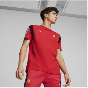 Pumavoor mannen. 62093802 Scuderia Ferrari Race T7 T-shirt rood (M), Casual, Sportief, Meerdere sporten, Gerecycled Katoen