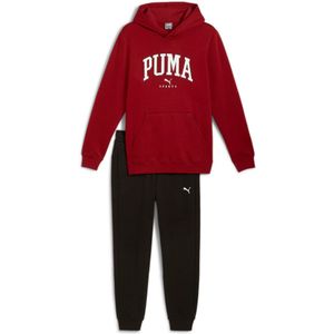 Pumavoor mannen. 68381713 Trainingspak Squad Maroon (XL), Casual, Sportief, Granaatappel, Katoen, Meerdere sporten, Lange mouwen