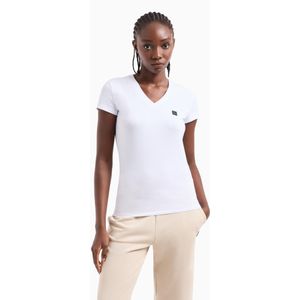 Armani Exchange - XW000105AF11929U0002 - T-shirt - Wit - Katoen - Korte Mouwen