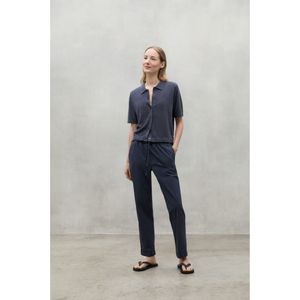 ECOALFvoor vrouwen. MCWGAPAGANJL0157S24-161 Ganges marine broek (M), Casual, Biologisch katoen, Duurzaam, Marineblauw