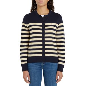 Tommy Hilfiger Elegant vest van jerseysteek voor dames, Haar Stp Donkere Nacht Marine/Land Iv, XXS