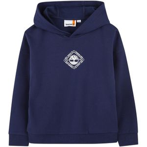 Timberlandunisex voor kinderen. T60443 Hooded sweatshirt marine (4Años= 102cm), Casual, Marineblauw, kinderkleding