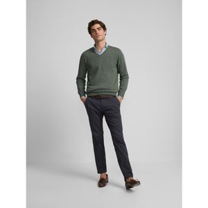 Silbonvoor mannen. 131177 Marine casual chino broek (38), Katoen, Marineblauw